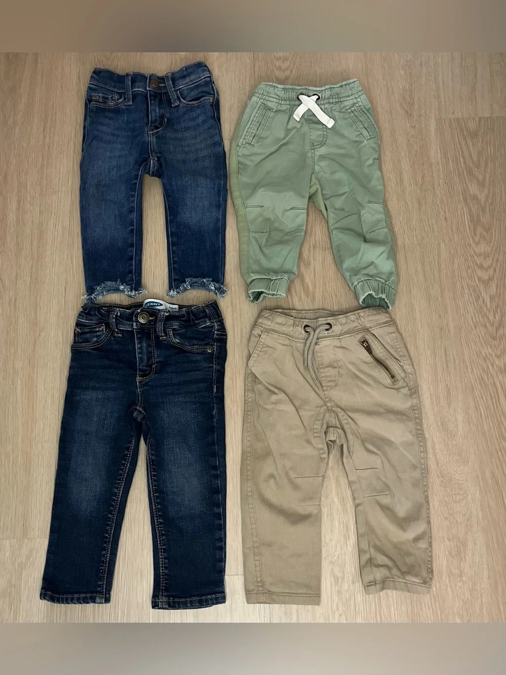 Mixed Kids Bottoms Pack - Green, Navy, Khaki - Assorted Brands